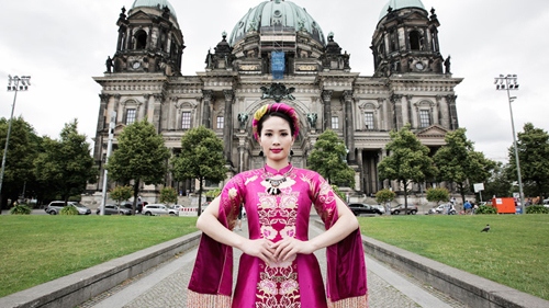 Anh Thu introduces her latest Ao Dai collection in Berlin