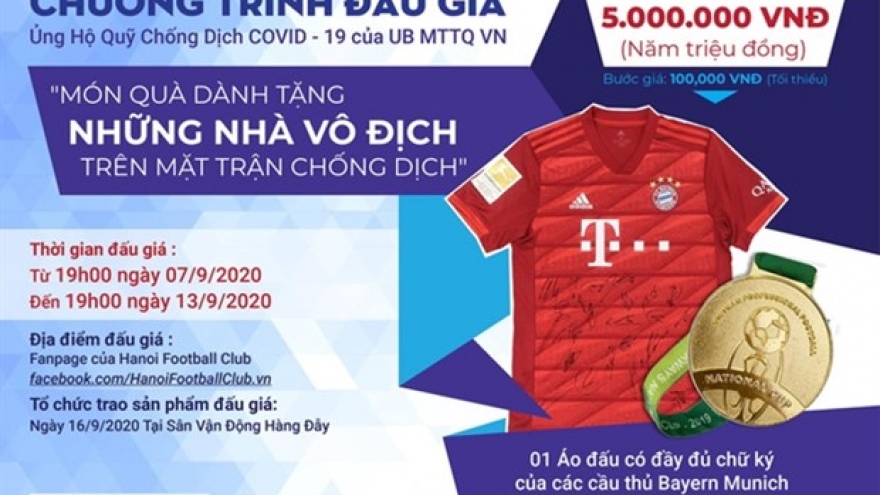 Next Media, Hanoi FC launch auction to support COVID-19 fight