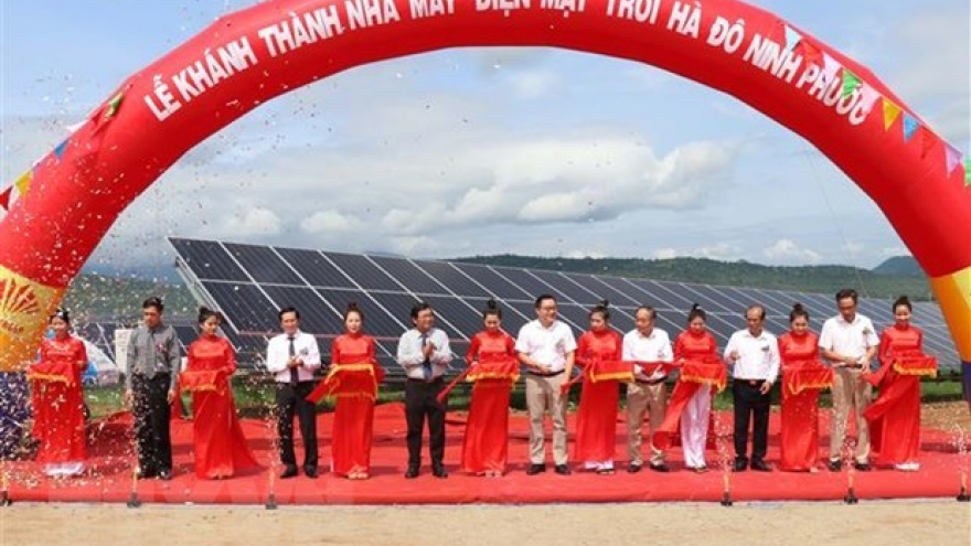 One more solar power plant inaugurated in Ninh Thuan