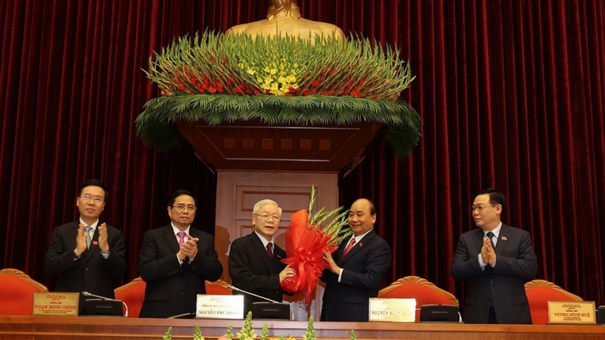 Nguyen Phu Trong re-elected as Party General Secretary