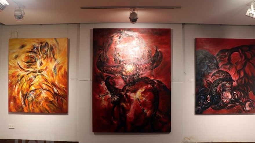 Paintings feature the buffalo – zodiac sign for 2021