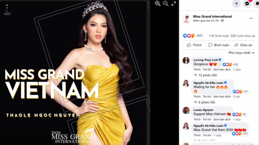 Vietnam makes top 10 in Miss Grand International fan poll
