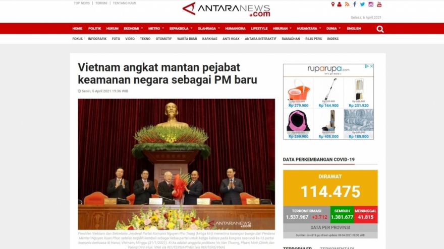 Indonesian media appreciative of new Vietnamese leadership