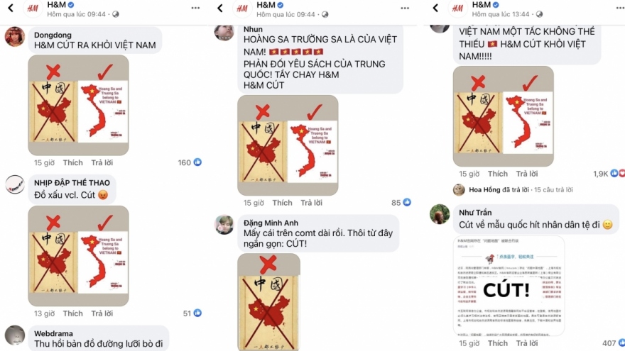 Vietnamese online community react strongly to H&M editing sovereignty-related map