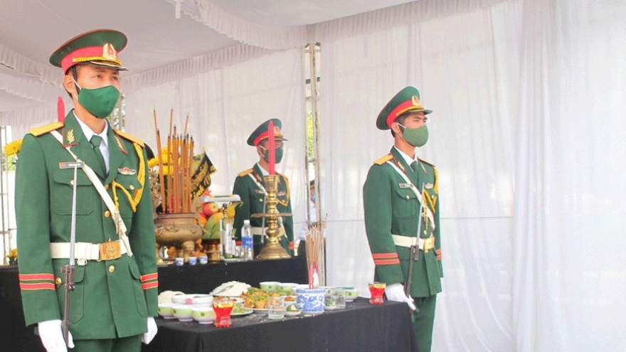 Reburial service held for remains of fallen soldiers in Quang Tri