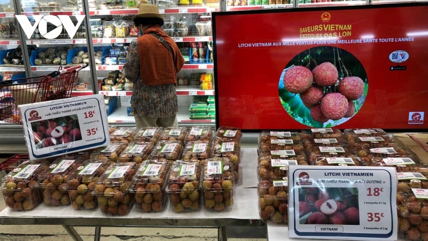 Vietnamese lychees with origin tracing stamp hit shelves in France