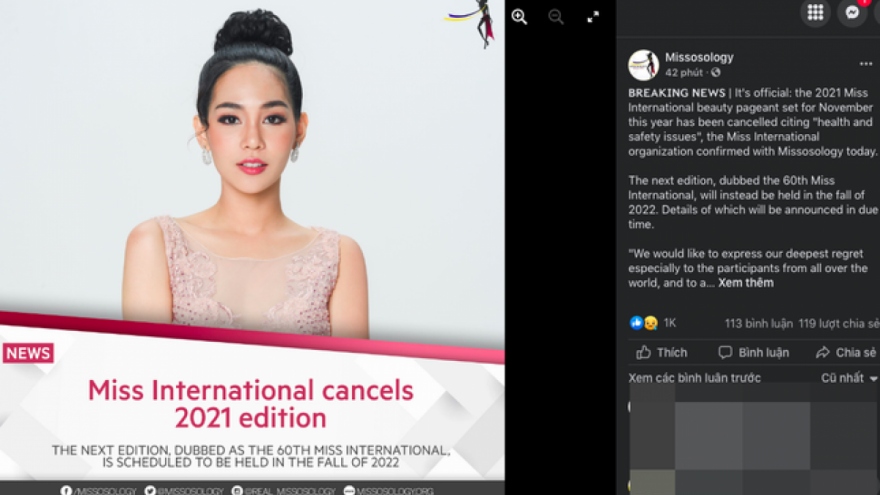 Miss International 2021 cancelled due to COVID-19