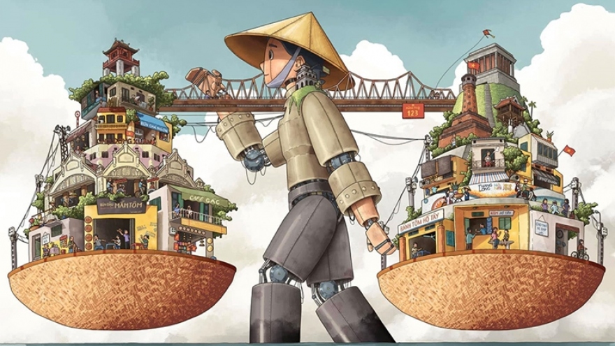 “Hanoi là....” exhibition of illustrations opens in capital