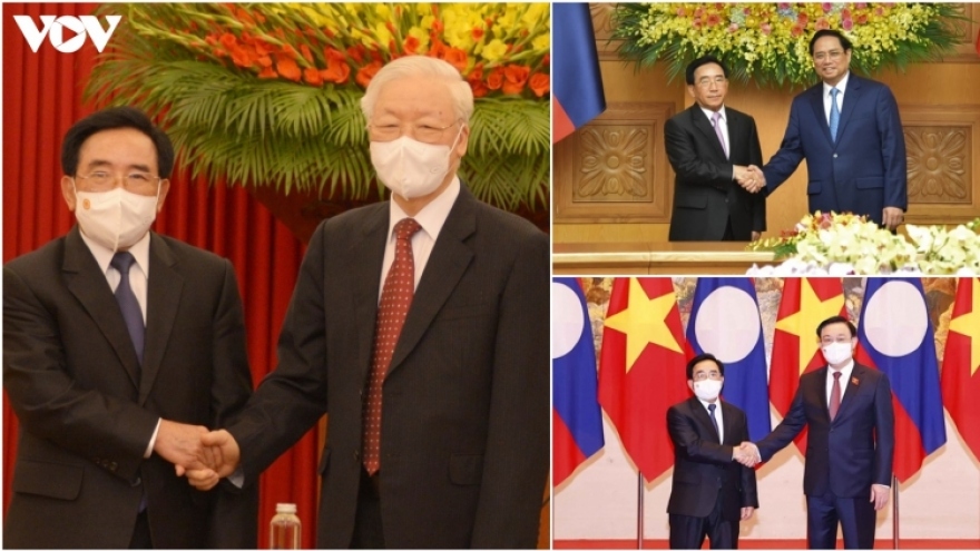 Highlights of Laos PM’s visit to Vietnam in photos