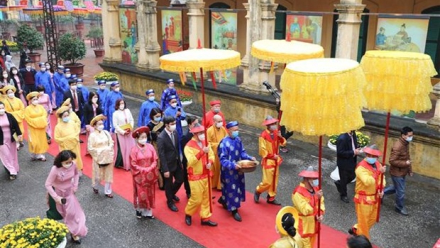 New Year royal rituals re-enacted at Thang Long Imperial Citadel
