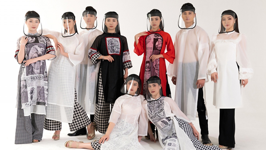 Local designer launches Ao Dai collection to honour frontline forces