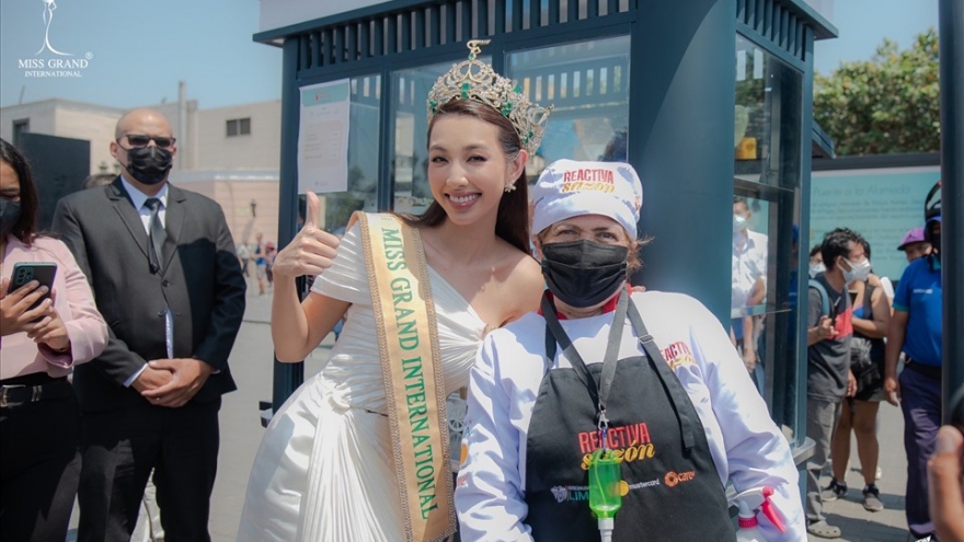 Miss Grand International Thuy Tien kept busy with activities in Peru