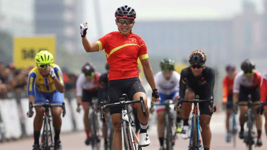 Cyclist Nguyen Thi That wins Asian Road Cycling Championships