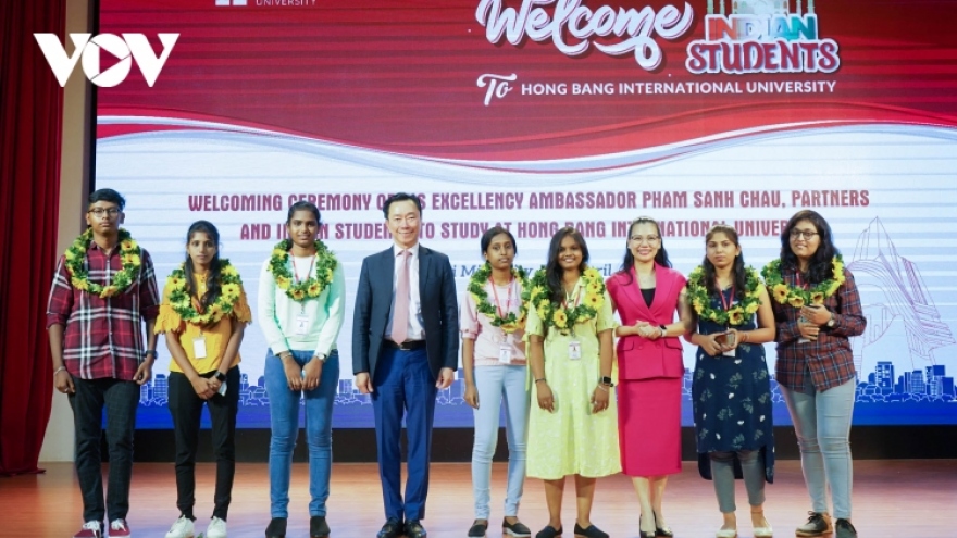 Indian students enroll in a medicine course at Vietnam university