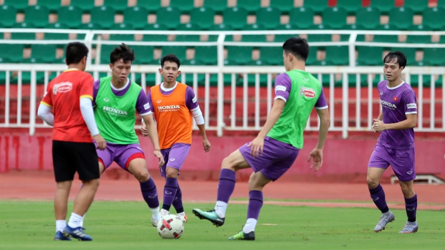 National footballers train ahead of friendly match against Afghanistan