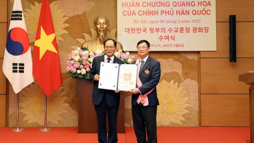 Former official honoured with RoK’s Grand Gwanghwa Medal
