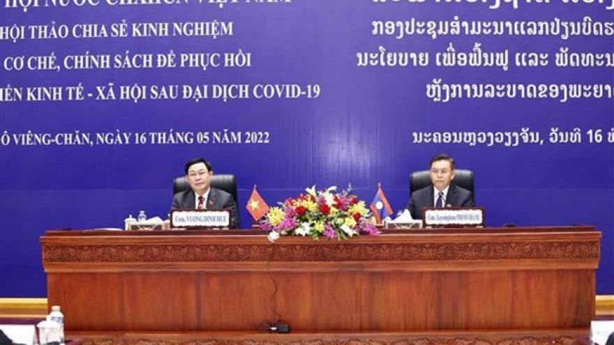 Vietnamese, Lao NAs share experience in designing socio-economic recovery policies