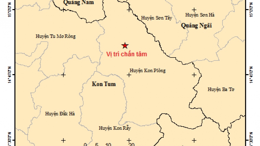 Kon Tum province once again hit by multiple quakes