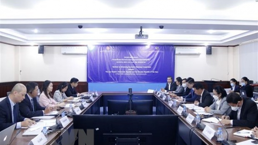 Vietnam, Laos enhance cooperation in economic diplomacy