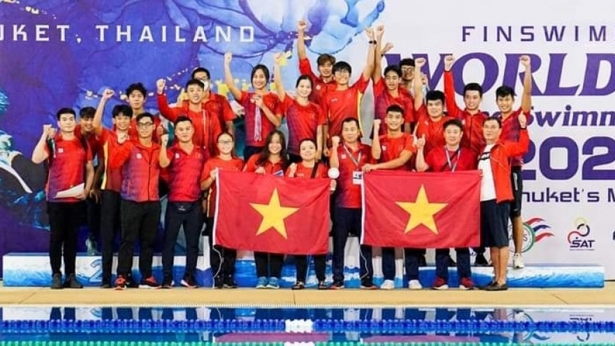 Vietnam wins 26 gold medals at Finswimming’s World Cup