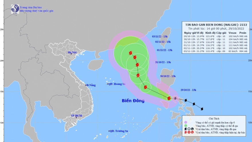 Typhoon Nalgae anticipated to continue gaining strength