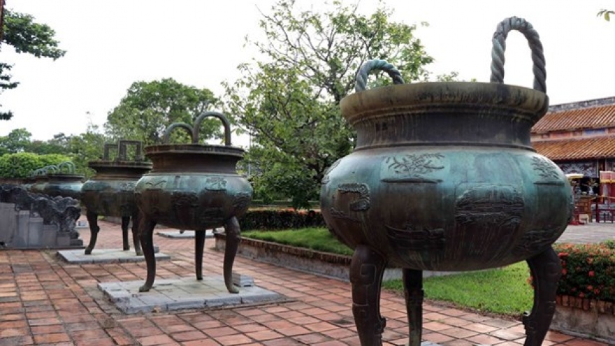 Nine Dynastic Urns national treasure at Hue Imperial Citadel