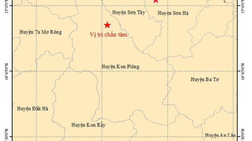 Kon Tum hit by 12 earthquakes in single day