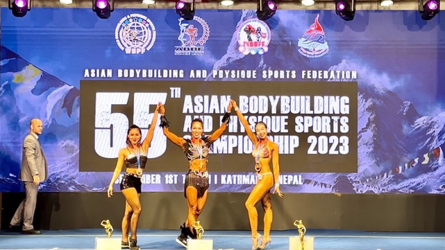 Vietnam wins three golds at Asian bodybuilding championship