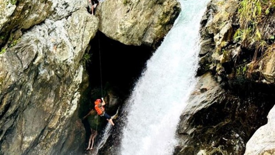 Russian tourist trapped at waterfall rescued