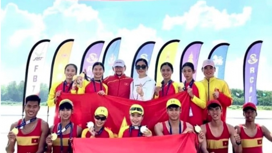 Vietnamese rowers secure seven golds in Asian tourney