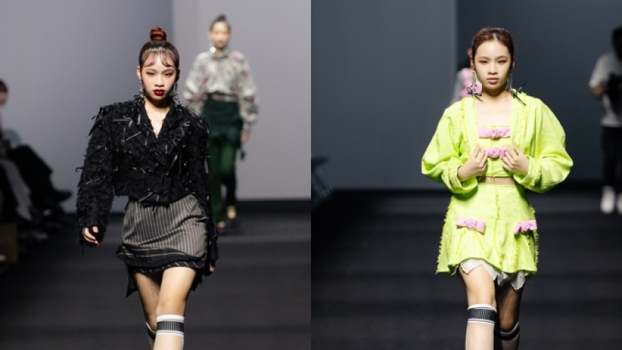 Vietnamese teen models hit catwalk for international fashion week