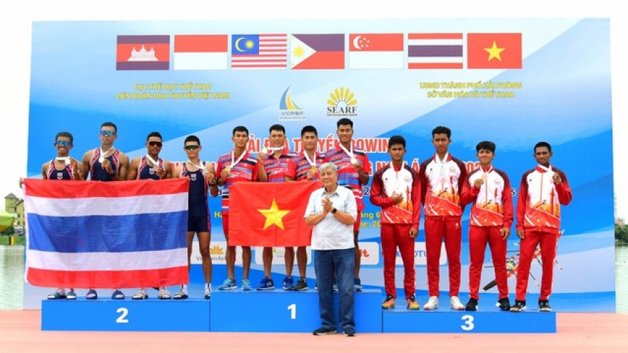 Vietnam top medal tally at SEA rowing championships