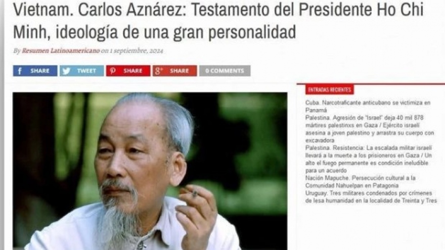 Argentinean newspaper features intensive coverage on President Ho Chi Minh