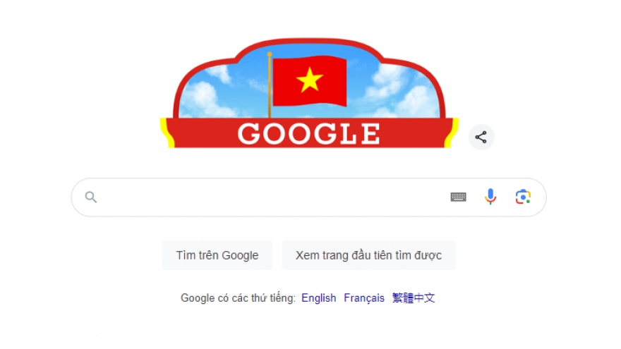 Google marks Vietnam's National Day with national flag doodle