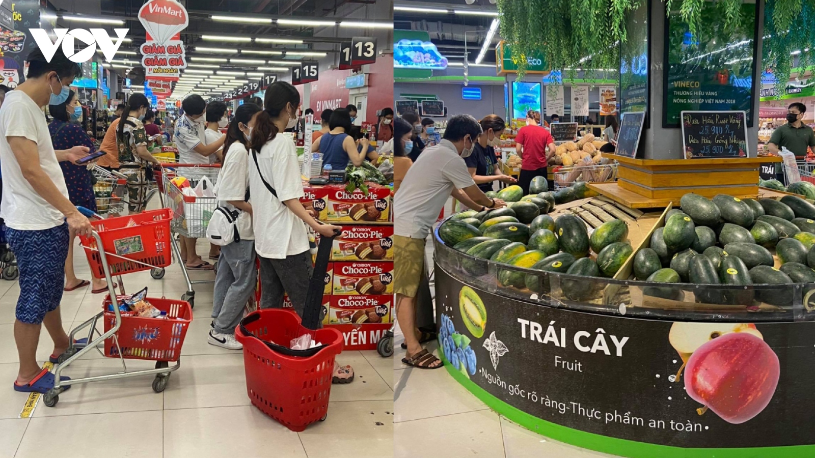 Hanoi residents hoard food, essential goods in ample supply
