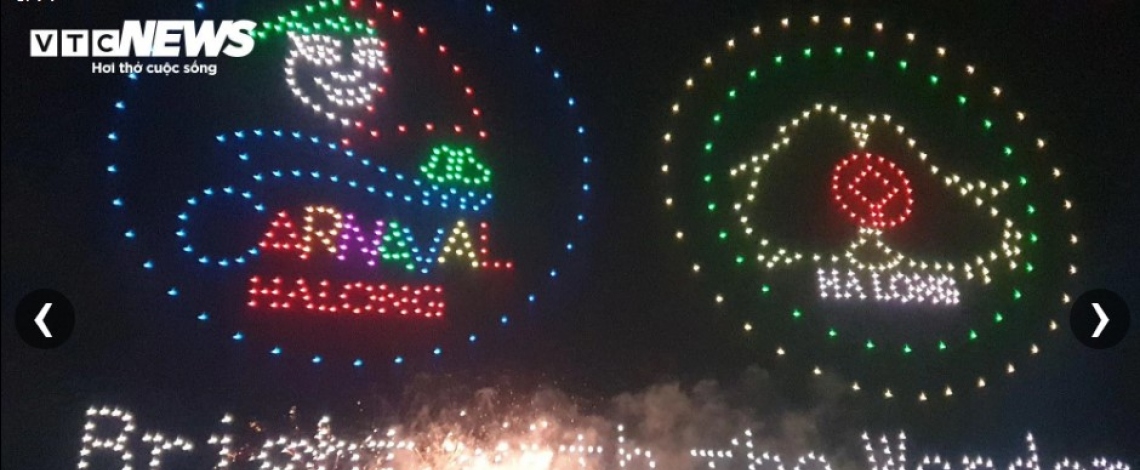 Impressive images of drone light show during Ha Long Carnival 2024