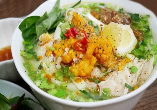 Delicious fish noodle soup in Kien Giang