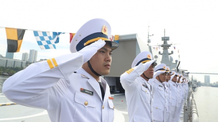 Vietnamese Navy Gepard frigates join military parade in Russia