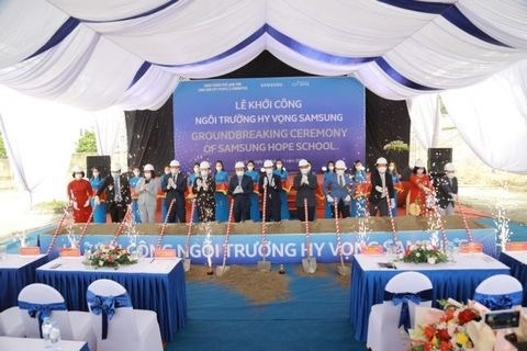 Samsung Hope School initiated construction in Lang Son