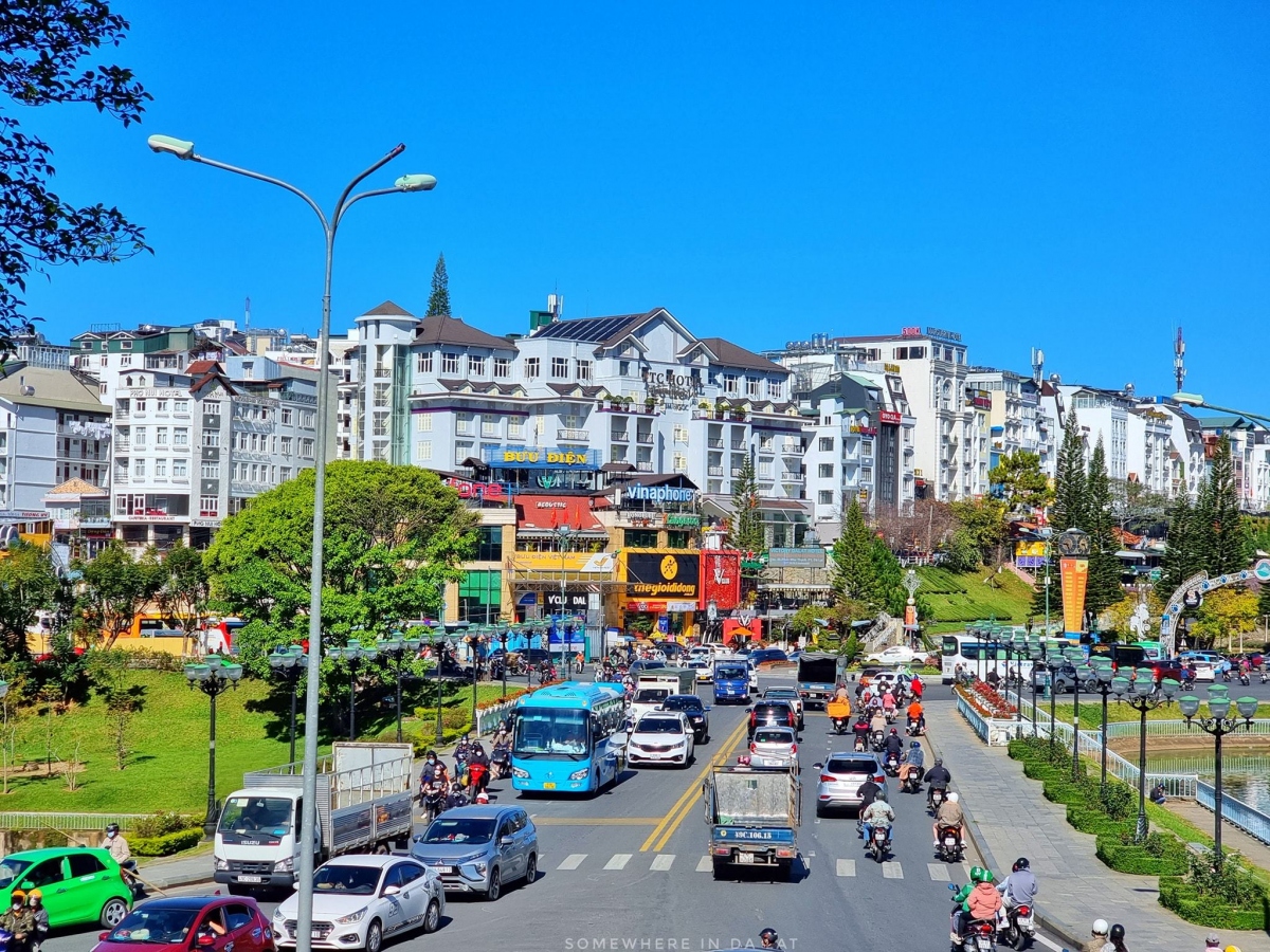 Da Lat city packed with visitors celebrating Lunar New Year holiday