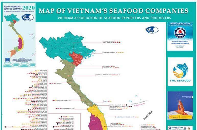 VASEP to republish map of Vietnamese seafood companies