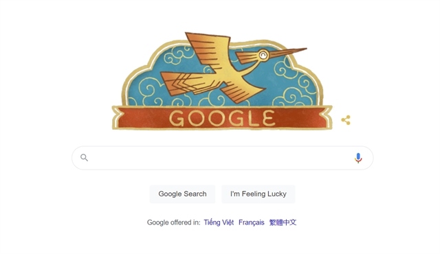 Google Doodle celebrates Vietnam's National Day with mythical bird image