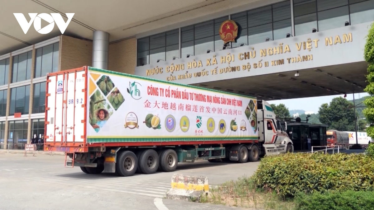 140 tonnes of durian exported to China through Lao Cai border gate