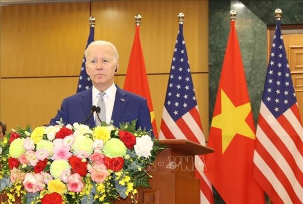 Address by US President to press following talks with Party leader Nguyen Phu Trong
