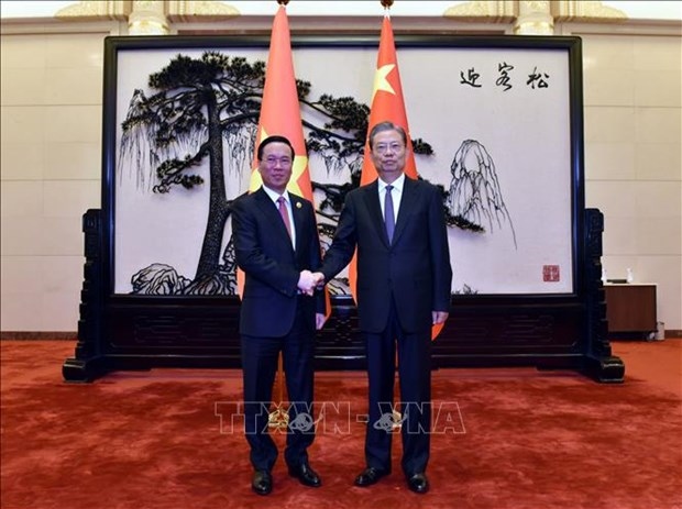 President meets top Chinese legislator in Beijing