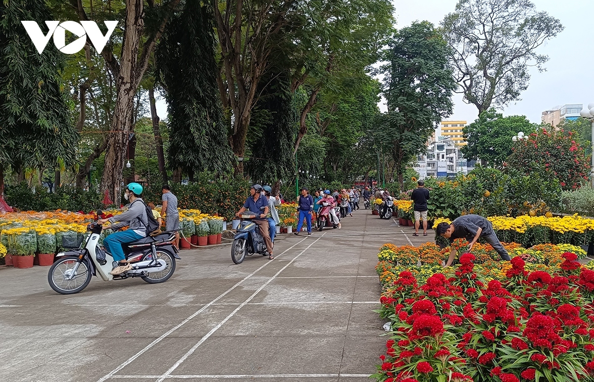 Ornamental flowers for Tet flock to Ho Chi Minh City