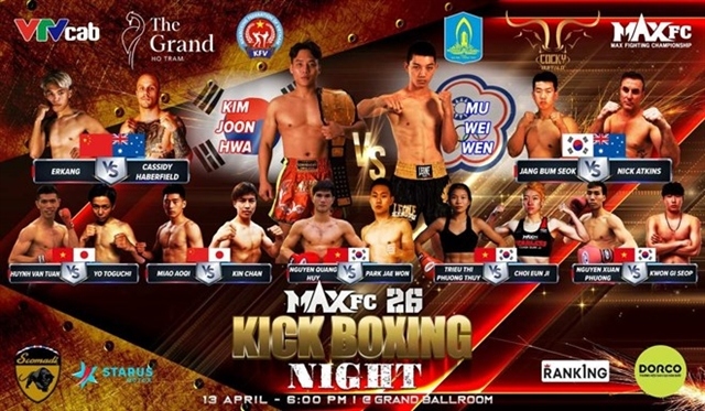 Ba Ria-Vung Tau to host Kickboxing Max Fighting Championship
