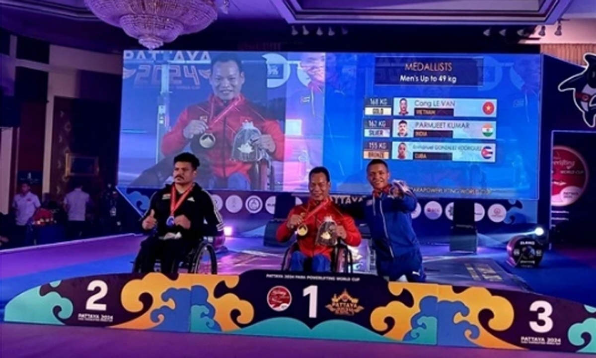 Para powerlifters take home two World Cup gold medals