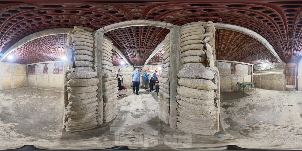 Inside command tunnel of French general De Castries in Dien Bien province