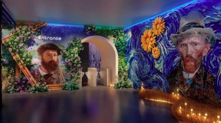 Art Lighting Experience spotlights works by Van Gogh, Claude Monet